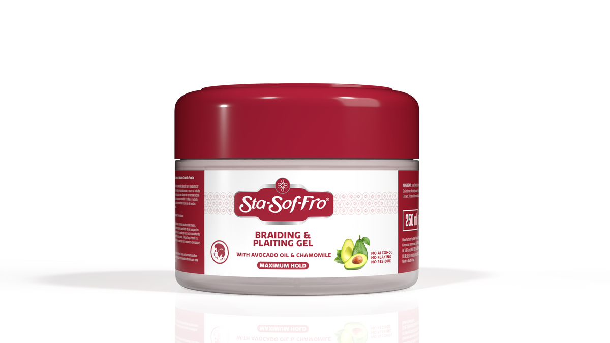 Braiding & Plaiting Gel with Avocado Oil & Chamomile – Maximum Hold - 250ml